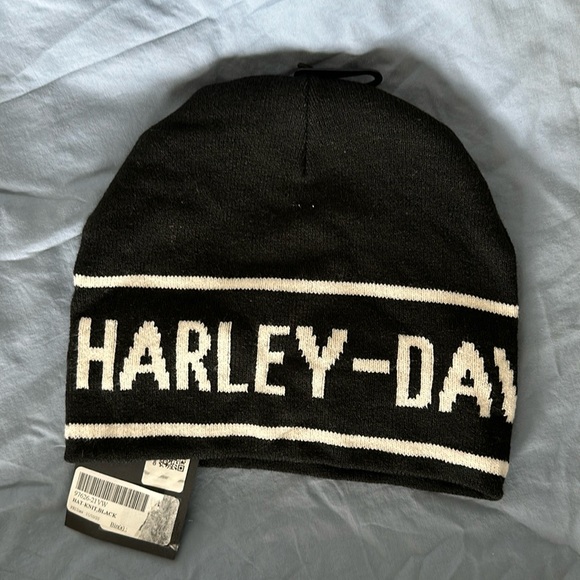 NWT Harley-Davidson black knit beanie - Picture 1 of 4
